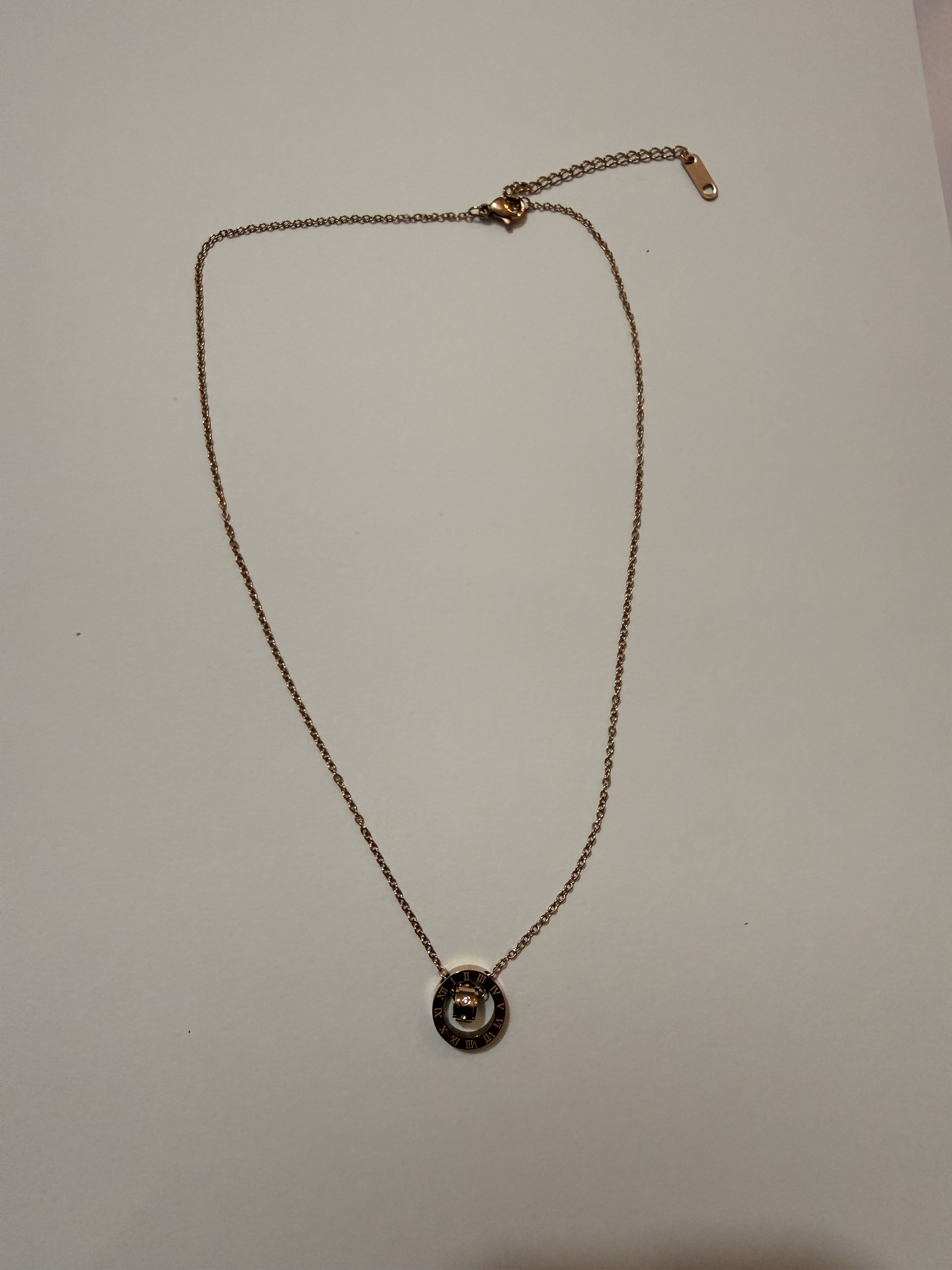 Roman Numeral Ring and Cube Necklace product view 3