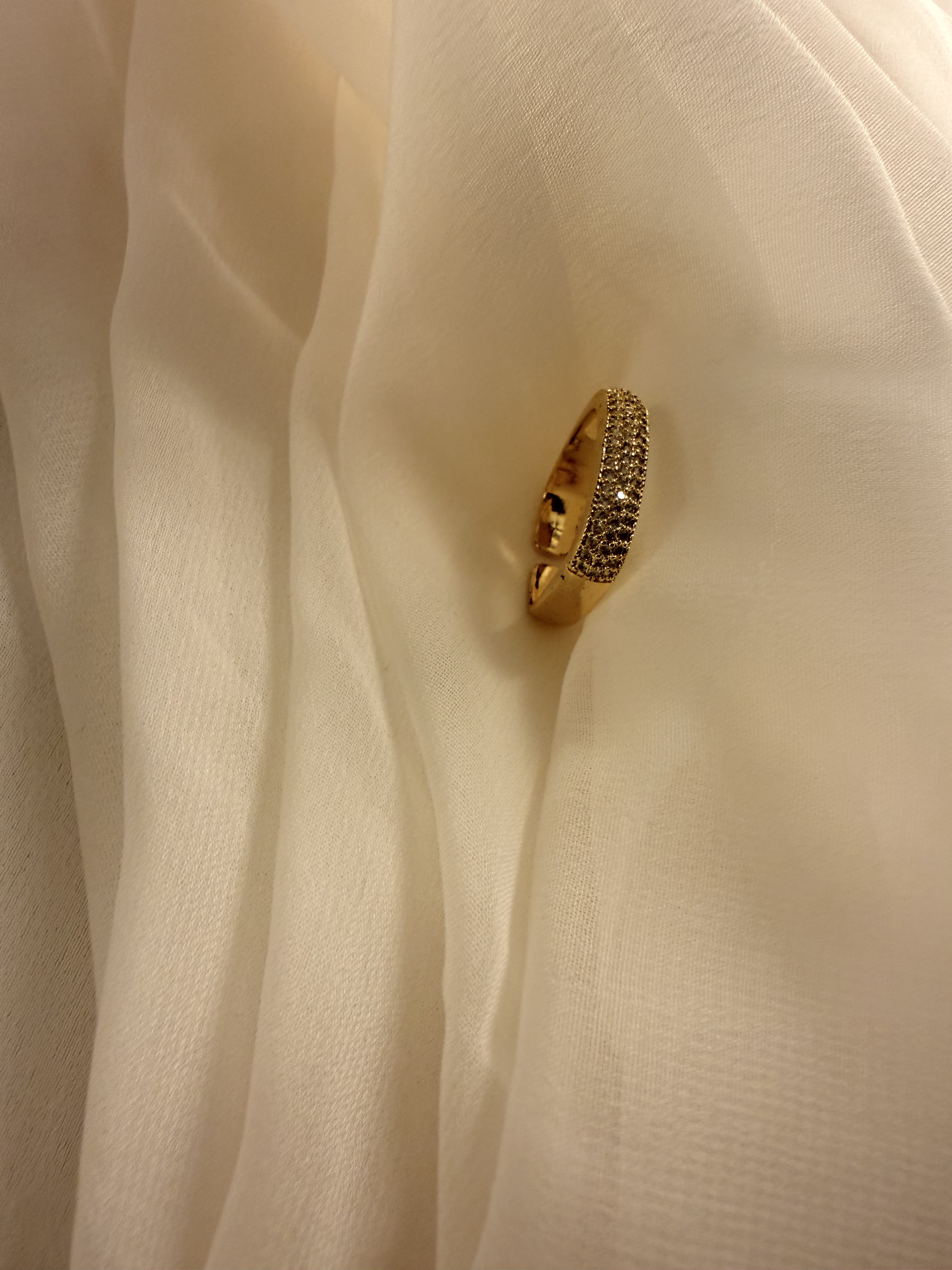 Wide Domed Pavé Band Ring product view 3